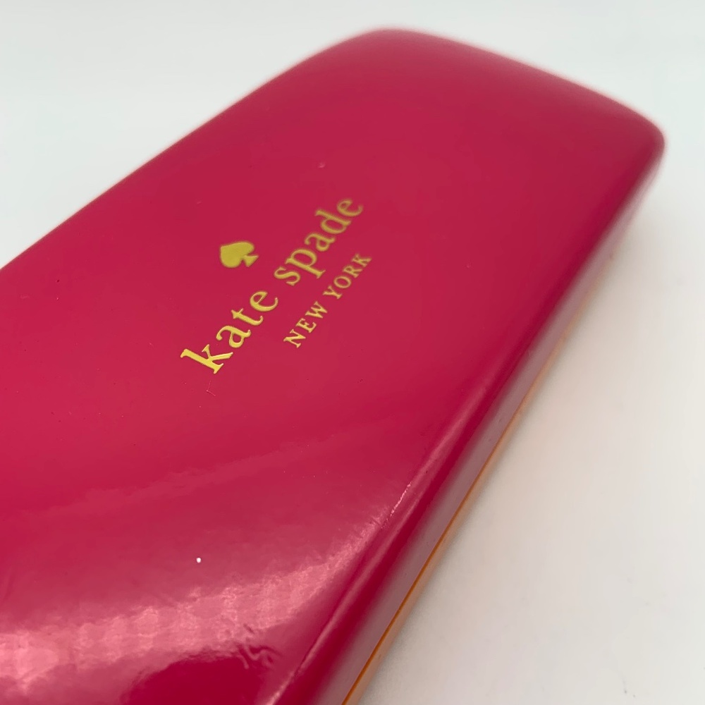 Kate Spade Women's Colorblock Pink & Orange Hard Glasses Case - Picture 4 of 13